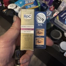 RoC Retinol Correxion Eye Cream Mini for Dark Circles & Puffiness, Daily...