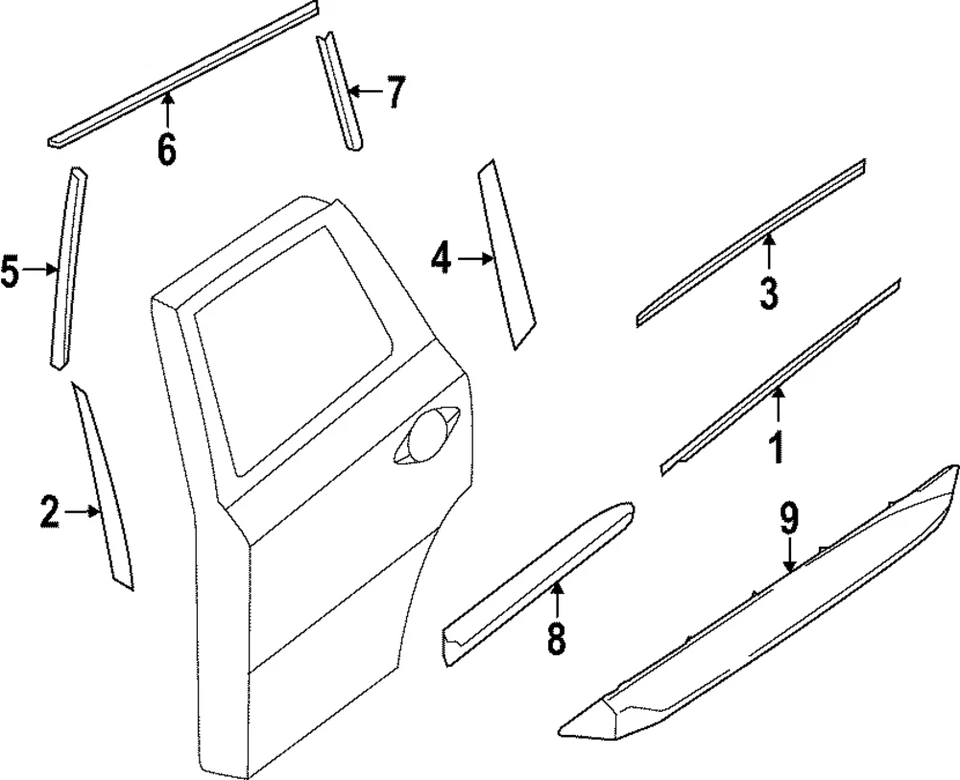 Genuine Nissan Belt Molding 82820-3KA0B