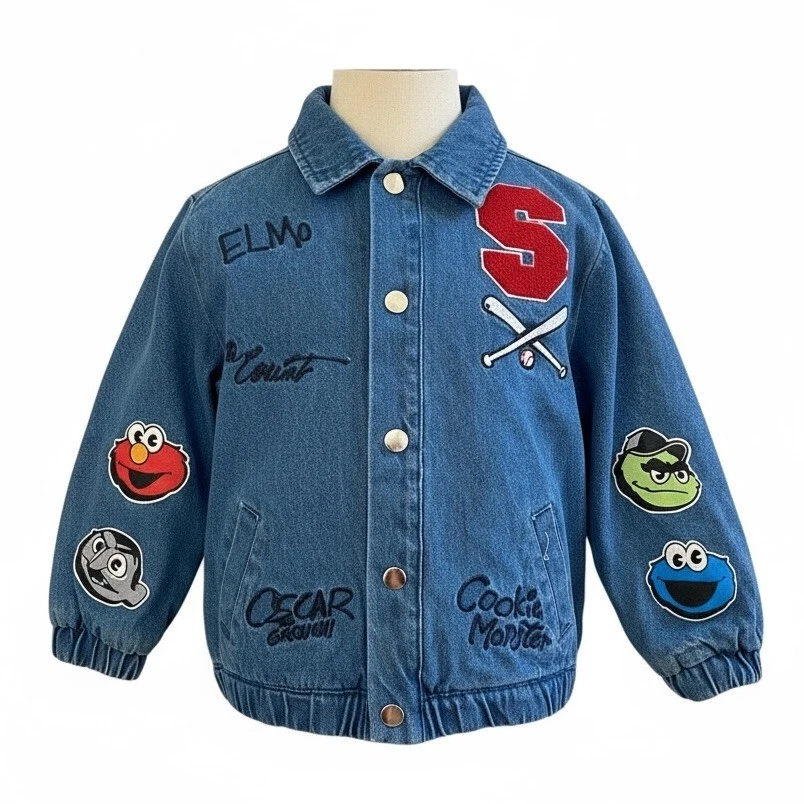 Sesame Street Toddler Denim Jacket Size 2T New