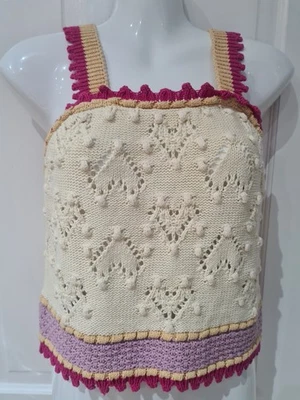 Zara Crochet camisole style top BNWT size Large. 100% cotton. - Image 1 of 4