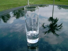 BACARDI  BIG APPLE BAT LOGO  TALL SHOT GLASS NICE ADDITION OR REPLACEMENT 