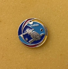 Vintage USSR Soviet Astronauts Space Cosmos Pin Badge “Salute” «Салют»