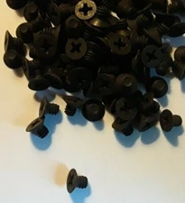 #6-32 X 3/16" MACHINE SCREWS, 100° FLAT HEAD PHILLIPS, STAINLESS, BLACK OXIDE