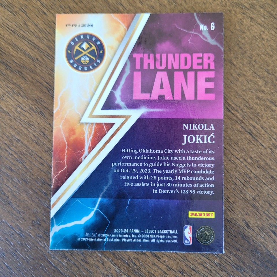 202324 Panini Select Thunder Lane 6 Nikola Jokić Prizm eBay