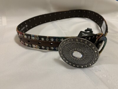 NWT Angel Ranch Western Belt Girls Serape With Rhinestones 