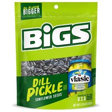 BIGS Vlasic Dill Pickle Sunflower Seeds 12 Pack 5.35 Ounce Keto Snack Crunch