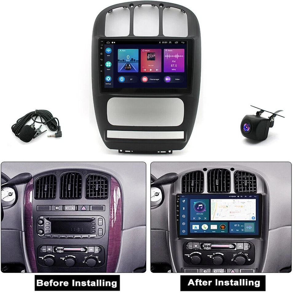 For 2001-2007 Dodge Grand Caravan 10.1" Android 13 Car Radio Gps Carplay Stereo Foto 2 de 4
