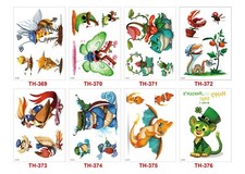 8 X Kids Animal Temporary Waterproof Tattoo Body Arm Stickers US