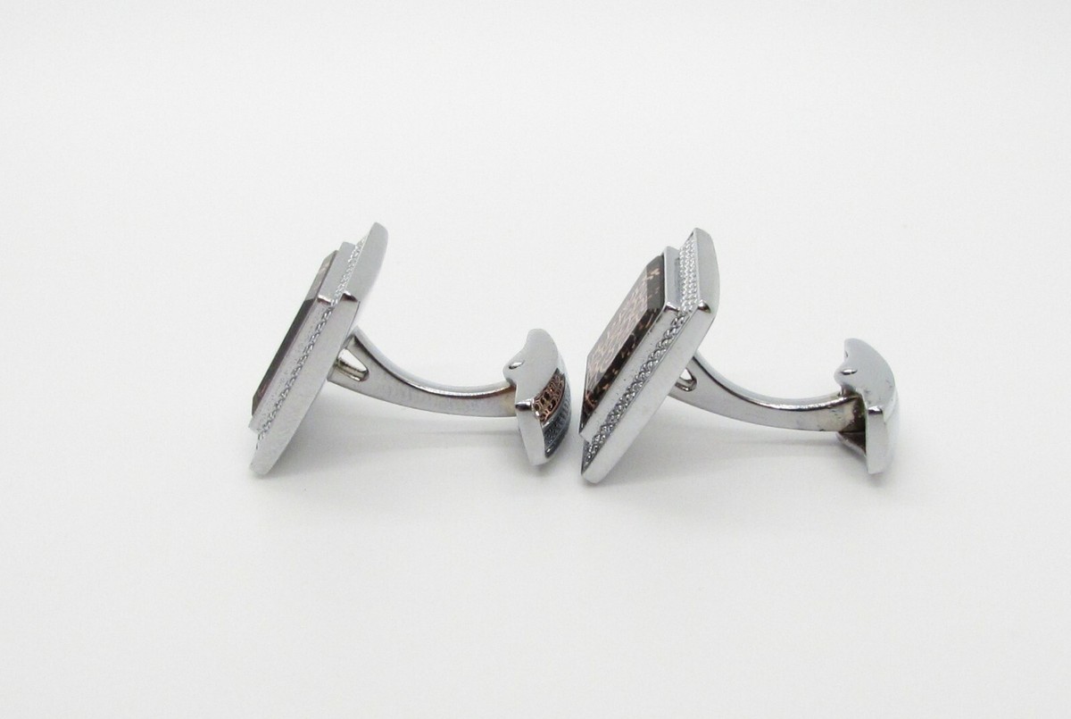 Nyoni Cotoure Cufflinks with Copper Line Designs View 4