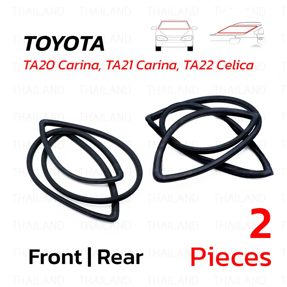 For Toyota Carina TA21 Celica TA22 1971-'77 Front Rear Windshield Weatherstrip - Image 2 of 4