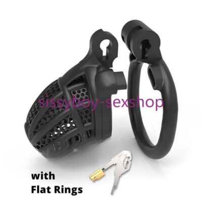 Male Ventilate Chastity Device Honeycomb Chastity Cage Small Resin Locks Rings