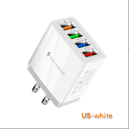 US 4 Port Fast Quick Charge QC 3.0 USB Hub Wall Home Charger Power Adapter Plug - Picture 8 of 11