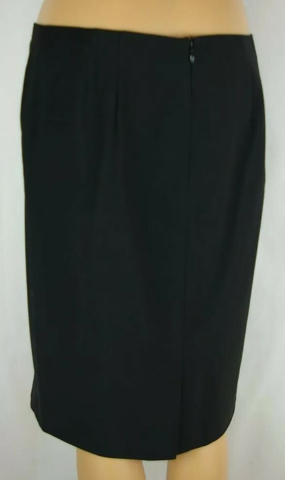 Talbots Petites Solid Black Fully Lined A- Line S… - image 4