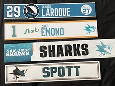 San Jose Sharks Locker Nameplate Lot Barracuda