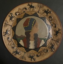 Arte Sarda Lorenzo Loi Anni ‘40 Dorgali Piatto Ceramica Terracotta Sardegna 900