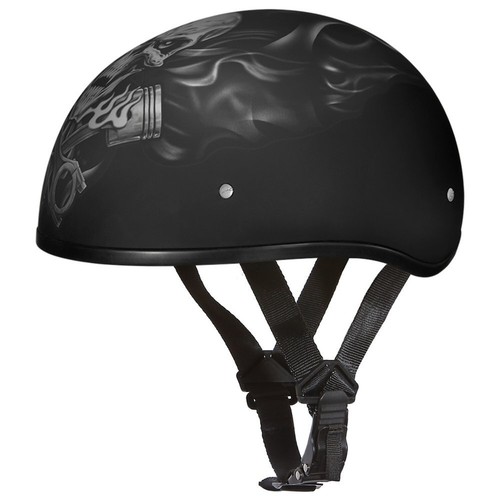 Daytona Helmets Half Skull Cap Motorcycle Helmet DOT Approved [Pistons Skul... - Bild 3 von 9