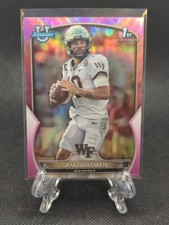 Sam Hartman Pink Refractor 2022 Bowman Chrome University U 1st Bowman Notre Dame