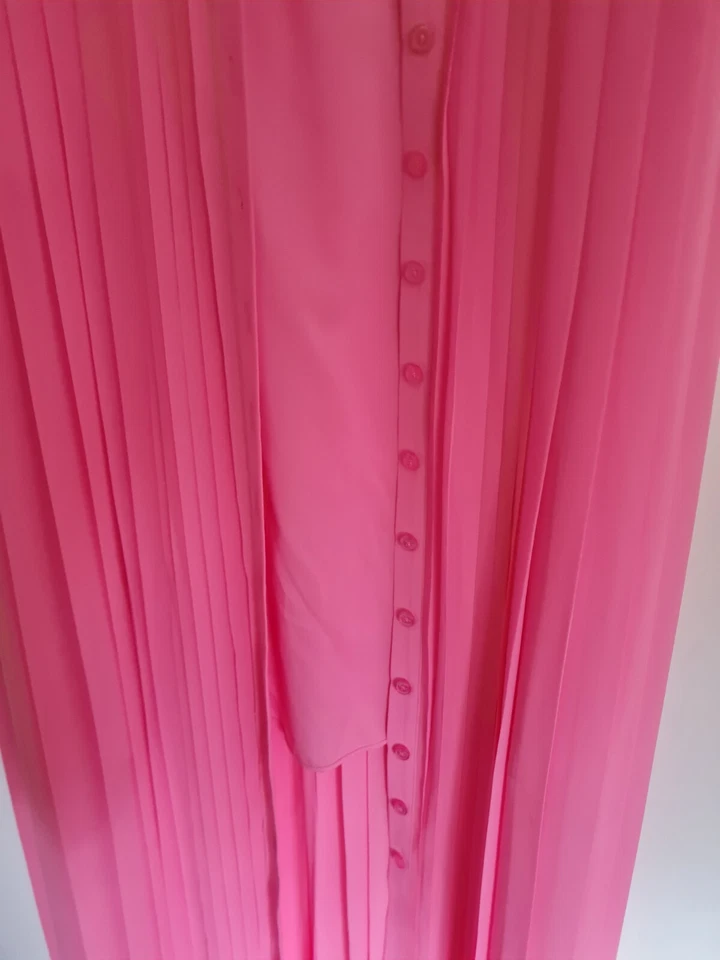 Maxi vestido Somerset de Alice Temperley rosa plisado talla 10 nuevo con etiquetas Foto 3 de 4
