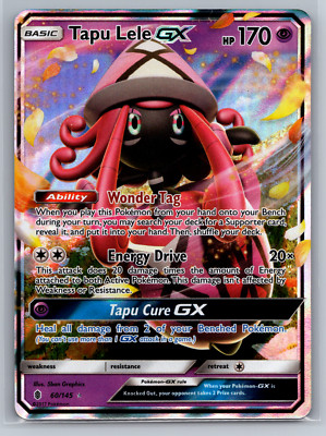 Tapu Lele GX 60/145 Guardians Rising Holo Foil Ultra Rare Pokémon