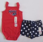 NWT Jumping Beans 18 month Girl's Ruffled Tank Top with Snapped Crotch & Shorts