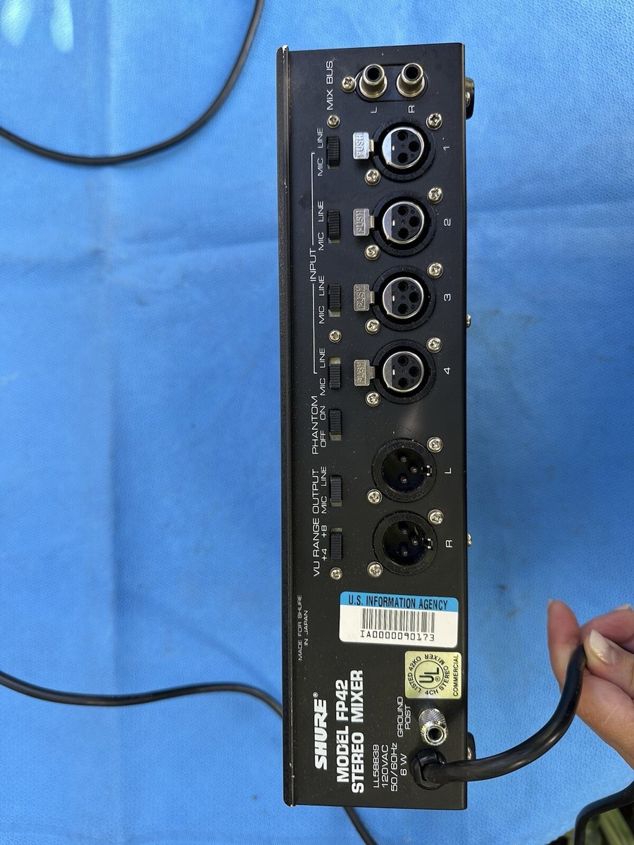 Vintage Shure FP42 4 Channel Broadcast Stereo Microphone Mixer for