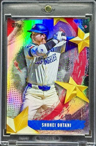 Shohei Ohtani RARE GOLD STAR  REFRACTOR INVESTMENT CARD TOPPS DODGERS  MVP MINT