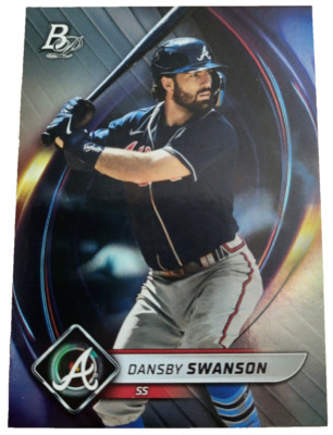 2022 Bowman Platinum Dansby Swanson Atlanta Braves #100 MLB Baseball Card (B6