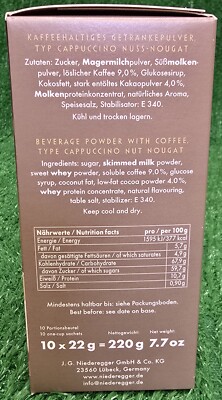 24,05 EUR/kg) Nuss Nougat Cappuccino, 10-Stick, 220 G, Niederegger