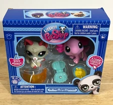2024 Littlest Pet Shop G7 Pet Pairs Divin' Diva 25 Persian Wolf Cat & 21 Axolotl