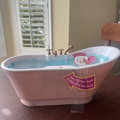 NWT Our Generation Bath & Bubbles Bathtub for 18'' Dolls Working Water Sounds