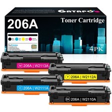 with Chip 206A 4-Pack Toner Compatible for HP M255dw M255nw MFP M283fdn