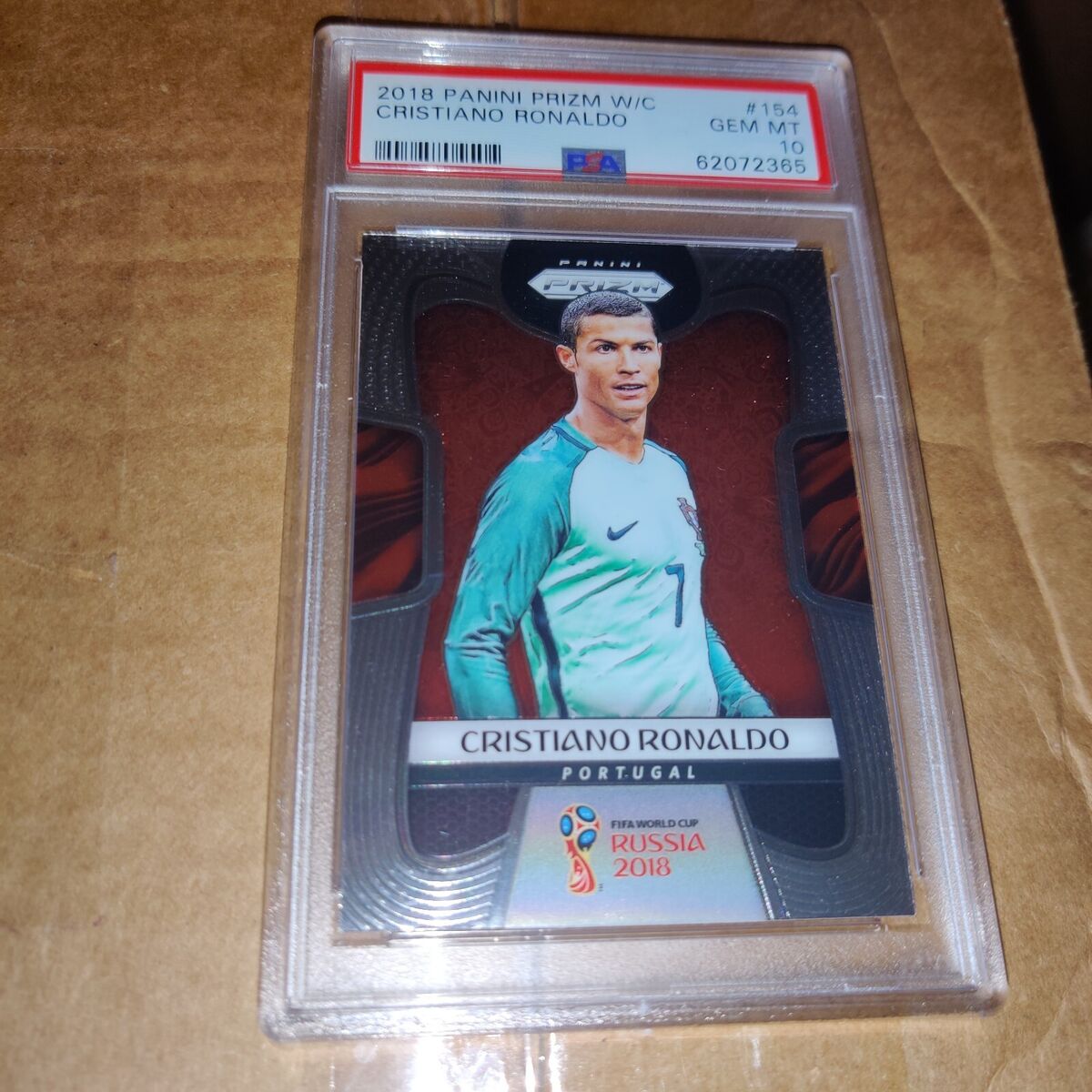Cristiano Ronaldo CR7 2018 Panini Prizm W/C #154 PSA 10 GEM Cristiano Ronaldo CR7 2018 Panini Prizm W/C #154 PSA 10 GEM