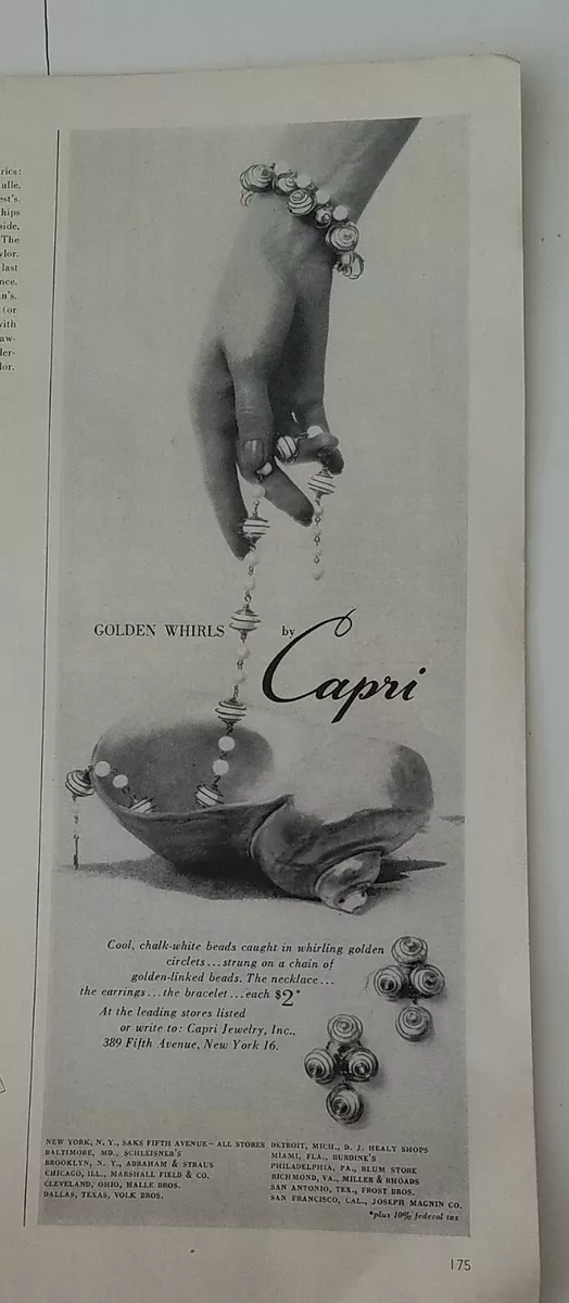 Capri vintage jewelry clearance
