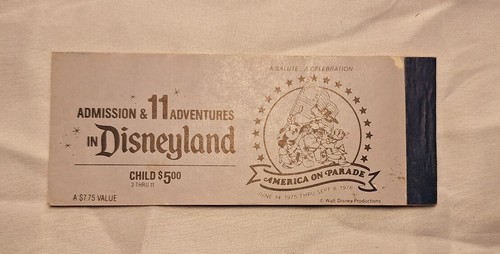 Vtg 70s 3 Disneyland 1970s Ticket Book Child & Adult 10 11 & 15 Adventures - Picture 5 of 8