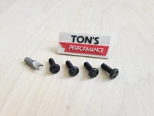 BLACK ACURA SECURITY Anti Theft Auto License Plate Screws Stainless Bolts snake