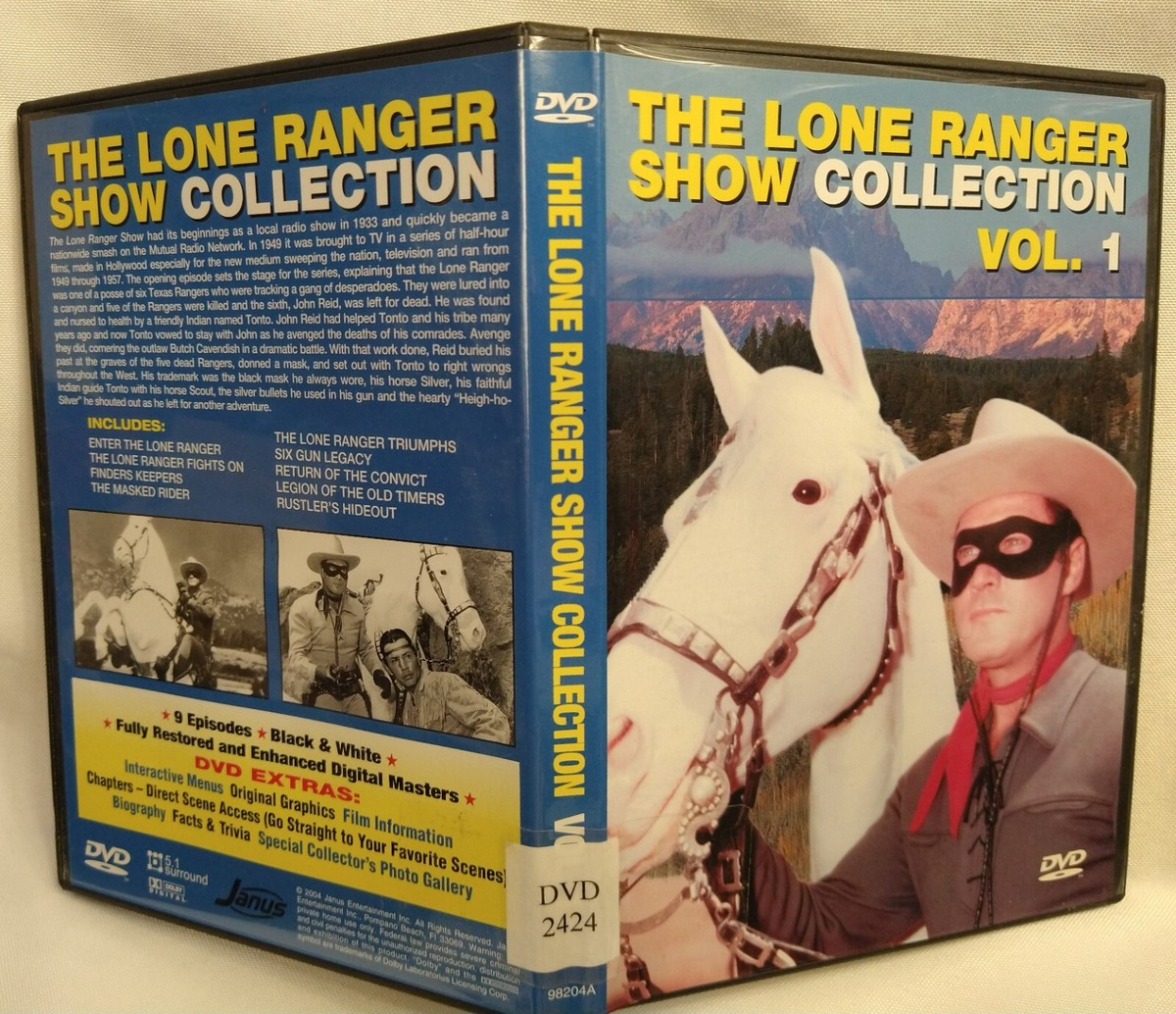 The Lone Ranger TV Show Collection. Vol. 1 & 2 DVDs Plus 6Ep TV