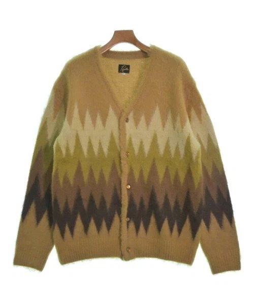 Needles Cardigan Long Sleeve Beige Khaki Brown Men'S Outer