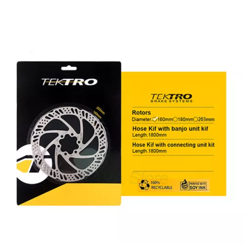 TEKTRO Bike Rotor 160/180/203 Mountain Bicycle Hydraulic MTB Disc Brake 6 Bolt - Picture 2 of 12