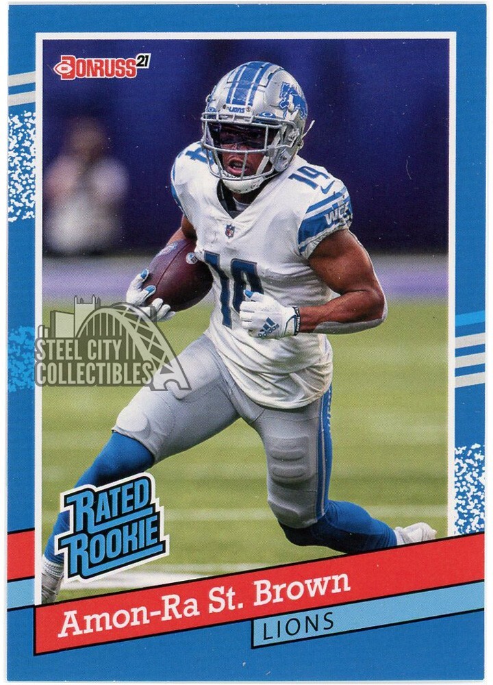 Amon-Ra St. Brown 2021 Panini Instant Donruss Rated Rookie Card #BW29