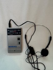 Vintage GE General Electric Stereo AM/FM Stereo Headset Radio, 7-1600C Untested