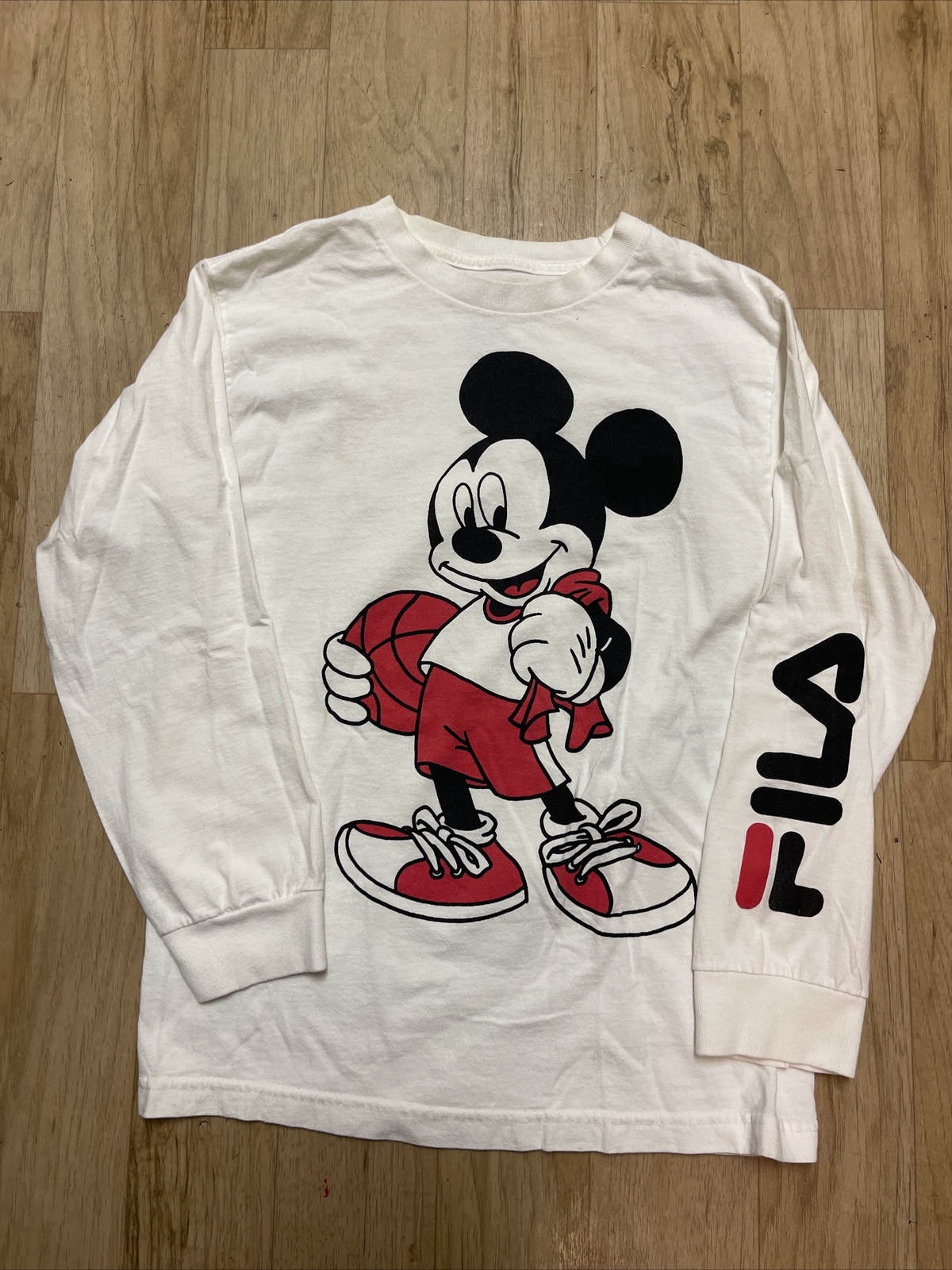 T shirt vintage FILA Topolino manica lunga taglia small RARA