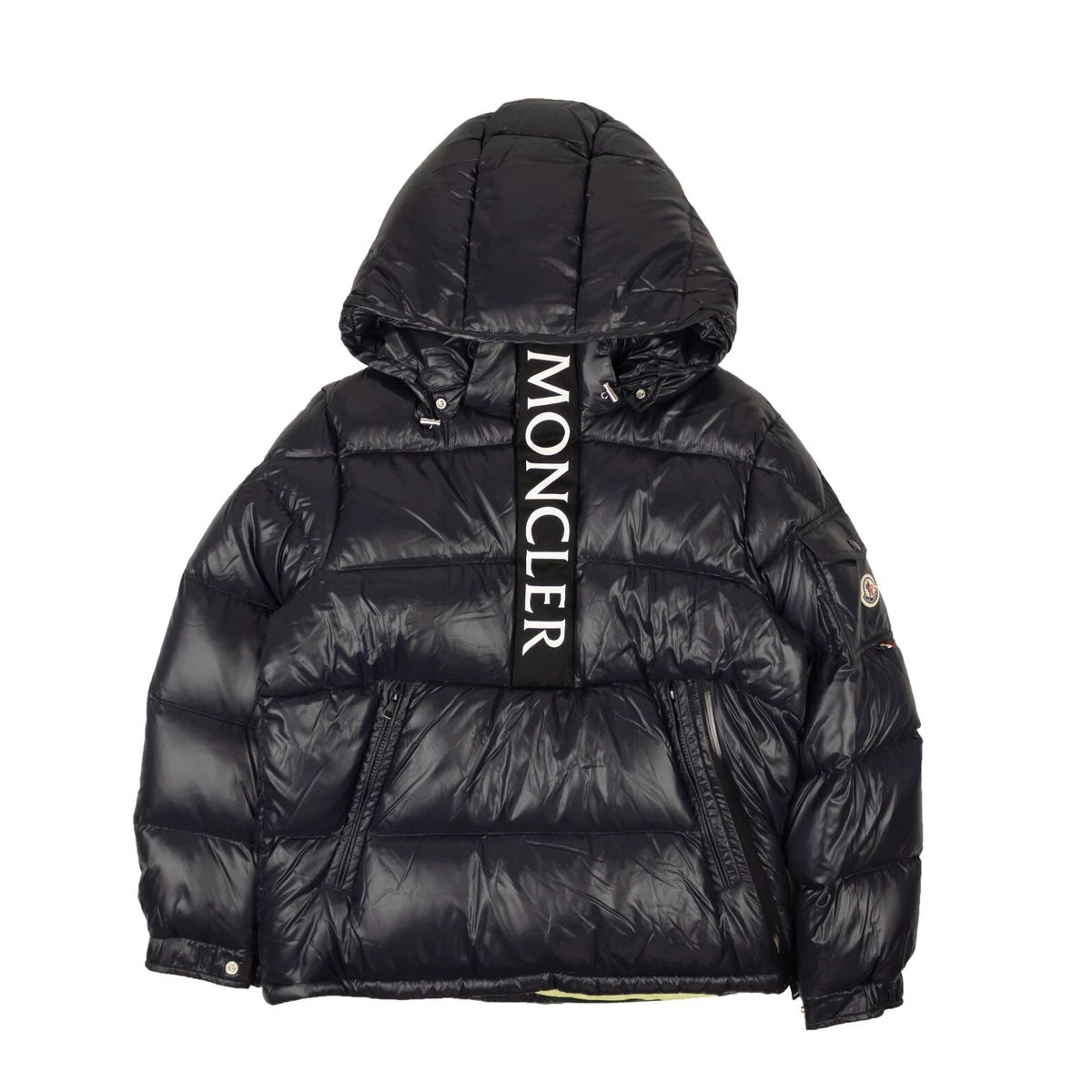 NWT MONCLER Navy Maury Pullover Down Puffer Jacket Size 2 $1550 | eBay