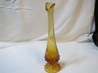 Vintage Fenton Hobnail Amber 9 3/4 BUD Vase