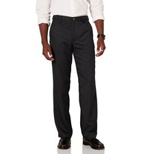 Men's Classic-Fit Expandable-Waist Flat-Front Dress Pant 42W x 30L