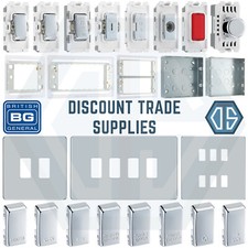 BG Poliertes Chrom Schraubenlos Custom Gitter Plattenschalter Komponenten RFPC Neu Sortiment