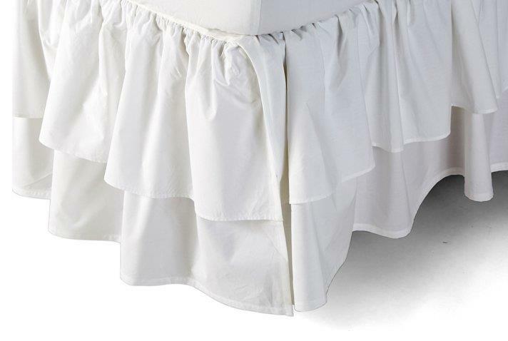 RACHEL ASHWELL COUTURE Liliput Jupe de lit double blanche à
