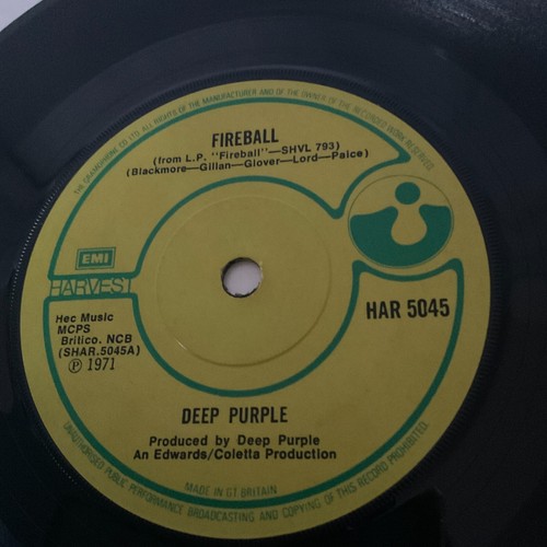 Deep Purple Fireball c/w Demon's Eye 7" Vinyl Single 1971 EMI Records HAR 5045 - Picture 4 of 9