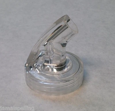 (6x) Plastic Clear JUICE BOTTLE POUR SPOUT pourer screw on lid cap for bottles