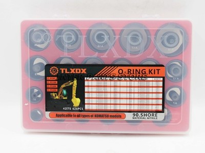 O Ring Kit Box 626PCS Nitrile Rubber 90 For Komatsu Excavator PC60 PC100 PC120