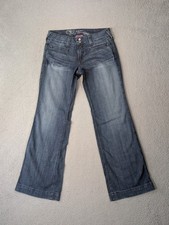Ariat Ella Trouser Jeans Womens 30R Blue Outseam Wide Leg Stretch Mid Rise